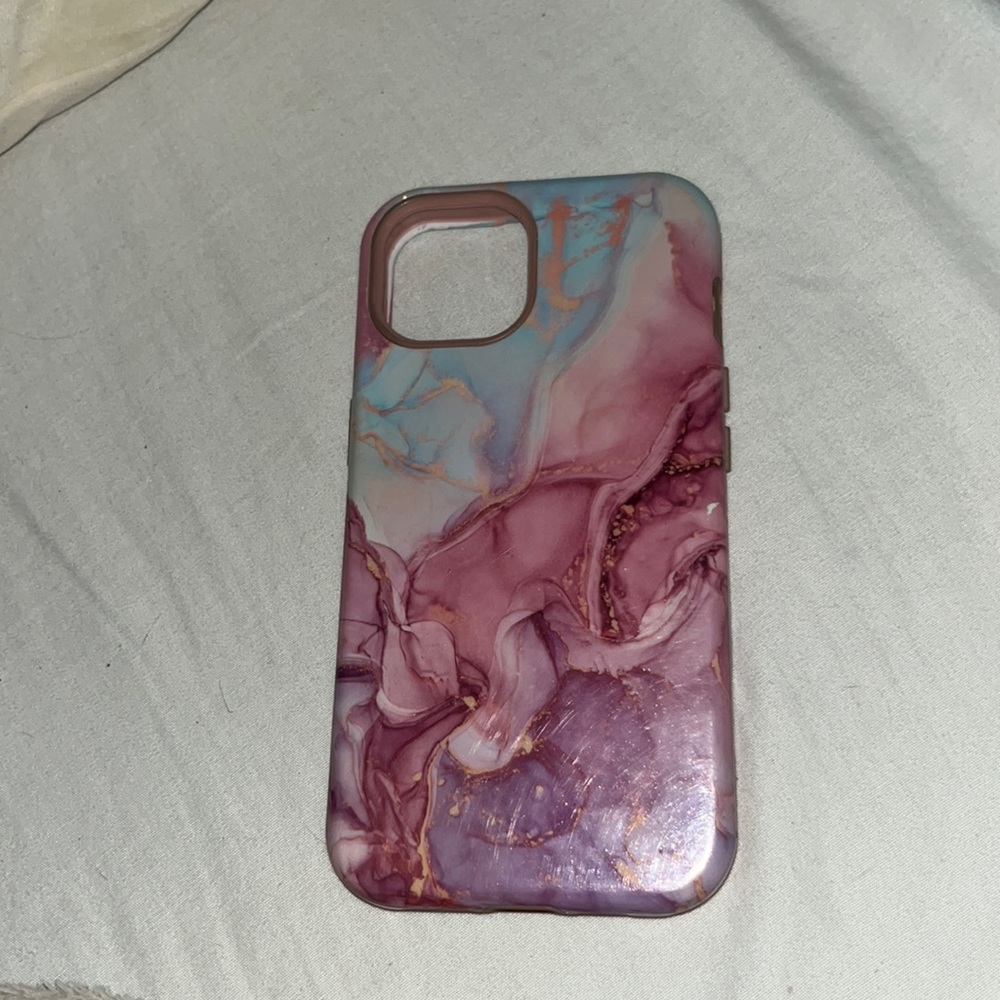 iphone 13 pink,blue marble